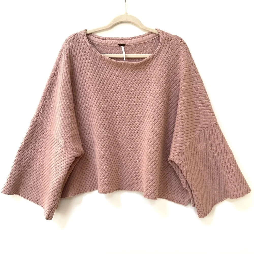 Free People I Can't Wait Ribbed Sweater • Pink